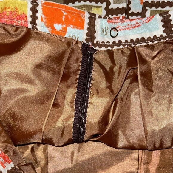 Vintage Novelty Postage Stamp Flare Skirt - Picture 13 of 13